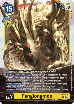 Fanglongmon - EX5-074 - Secret Rare