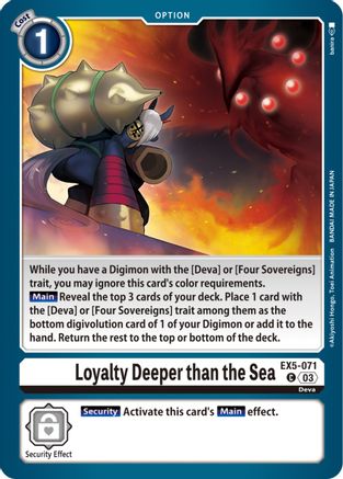 Loyalty Deeper than the Sea - EX5-071 - Common