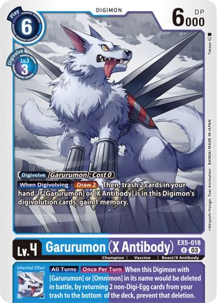 Garurumon (X Antibody) - EX5-018 - Uncommon