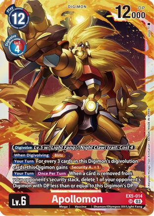 Apollomon - EX5-014 - Super Rare