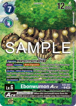 Ebonwumon Ace (Alternate Art) - EX5-041 - Rare