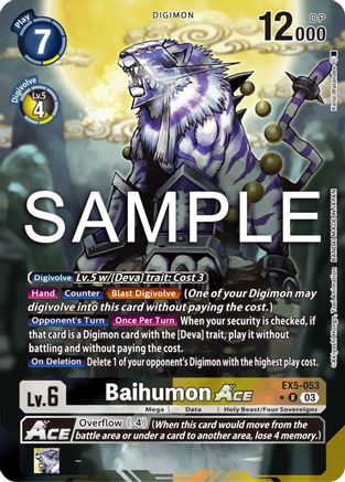 Baihumon Ace (Alternate Art) - EX5-053 - Rare