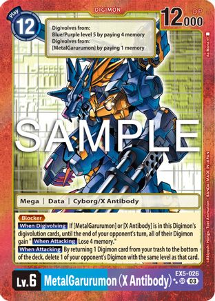 MetalGarurumon (X Antibody) (2 Star Alternate Art) - EX5-026 - Super Rare