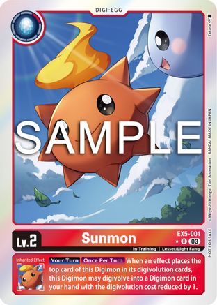 Sunmon (Animal Colosseum Box Promotion Pack) (Foil) - EX5-001 - Uncommon