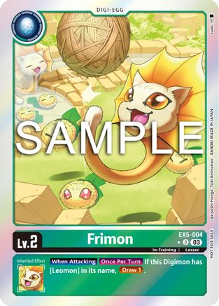 Frimon (Animal Colosseum Box Promotion Pack) - EX5-004 - Uncommon