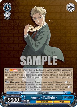 Agent "Twilight" - SPY/S106-E080RR - Double Rare