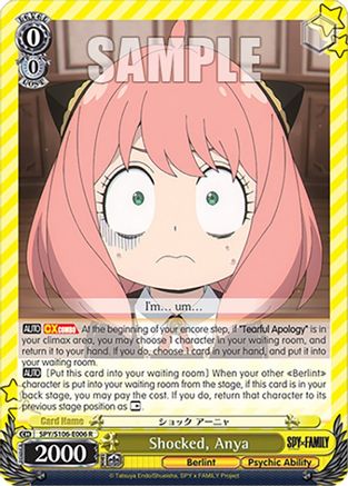 Shocked, Anya - SPY/S106-E006R - Rare