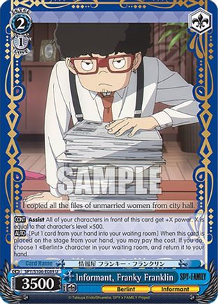 Informant, Franky Franklin - SPY/S106-E089U - Uncommon