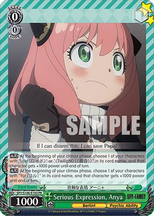 Serious Expression, Anya - SPY/S106-E103PR - Promo