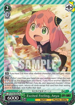 Excited Feeling, Anya (SR) - SPY/S106-E043SSR - Super Rare