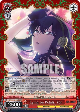 Lying on Petals, Yor (SR) - SPY/S106-E063SSR - Super Rare