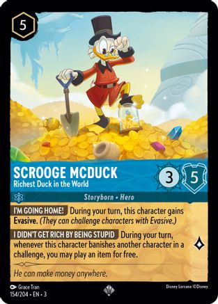 Scrooge McDuck (Richest Duck in the World) - 154/204 - Super Rare