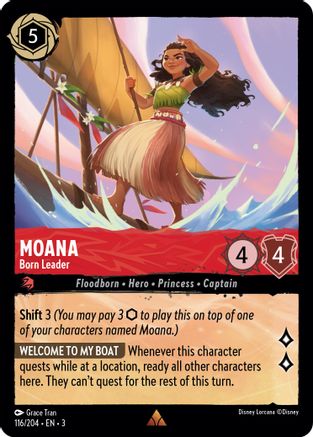 Moana (Born Leader) - 116/204 - Rare