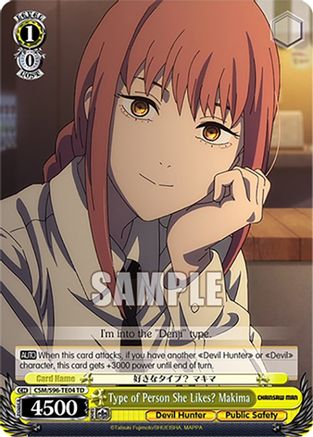 Type of Person She Likes? Makima - CSM/S96-TE04TD - Trial Deck