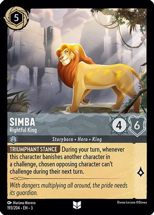 Simba (Rightful King) - 193/204 - Uncommon