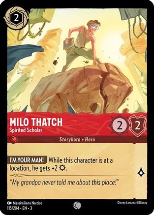 Milo Thatch (Spirited Scholar) - 115/204 - Common