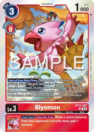 Biyomon - BT15-007 - Super Rare