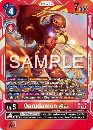 Garudamon Ace - BT15-014 - Super Rare