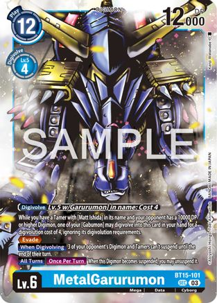 MetalGarurumon (Block 3) - BT15-101 - Secret Rare