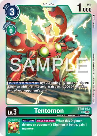 Tentomon - BT15-043 - Super Rare