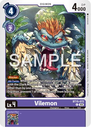 Vilemon - BT15-072 - Common