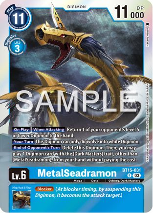 401 Games Canada - MetalSeadramon - BT15-031 - Rare 401 Games Canada - MetalSeadramon - BT15-031 - Rare
