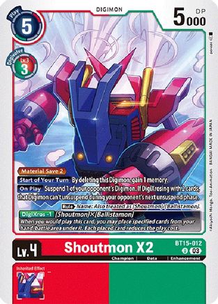 Shoutmon X2 - BT15-012 - Uncommon