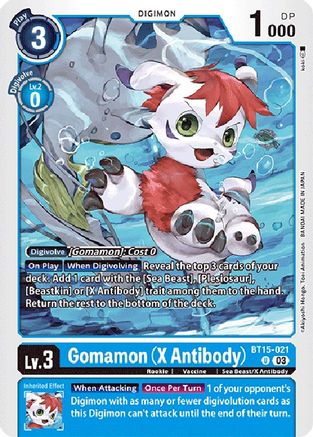 Gomamon (X Antibody) - BT15-021 - Uncommon