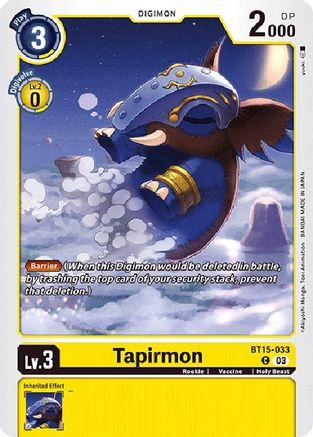 Tapirmon - BT15-033 - Common