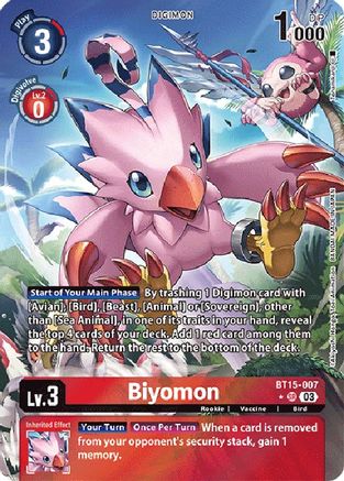 Biyomon (Alternate Art) - BT15-007 - Super Rare