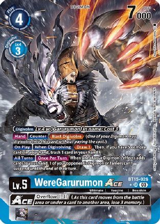 WereGarurumon Ace (Alternate Art) - BT15-026 - Super Rare