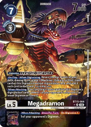 Megadramon (Alternate Art) - BT15-064 - Super Rare