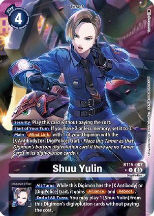 Shuu Yulin (Alternate Art) - BT15-087 - Rare