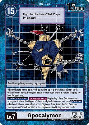 Apocalymon (Special Edition Alternate Art) - BT15-102 - Secret Rare