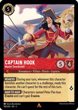 Captain Hook (Master Swordsman) - 105/204 - Rare