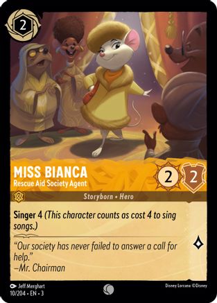 Miss Bianca (Rescue Aid Society Agent) - 10/204 - Common