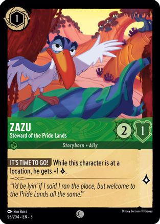 Zazu (Steward of the Pride Lands) - 93//204 - Common