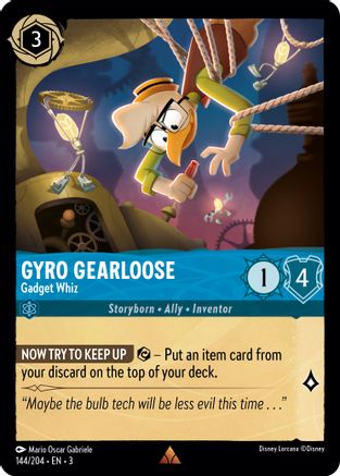 Gyro Gearloose (Gadget Whiz) - 144//204 - Rare