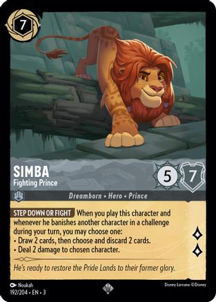 Simba (Fighting Prince) - 192/204 - Super Rare