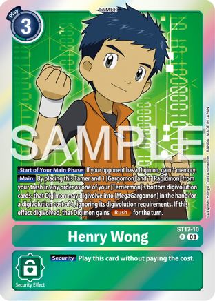 Henry Wong - ST17-10 - Rare