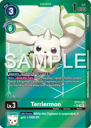 Terriermon (Advanced Deck Set Double Typhoon Secret Pack) - ST17-02 - Super Rare