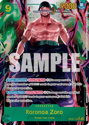 Roronoa Zoro (Alternate Art) - OP06-118 - Secret Rare