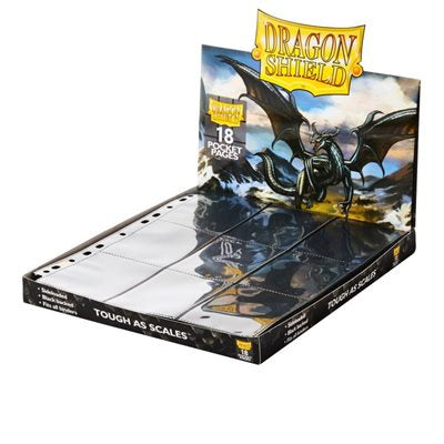 (INACTIVE) Dragon Shield - Binder Pages - 18 Pocket Sideloading - 50ct Black available at 401 Games Canada