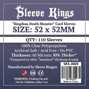 Sleeve Kings - 110ct Kingdom Death Monster 52mm x 52mm Sleeves available at 401 Games Canada